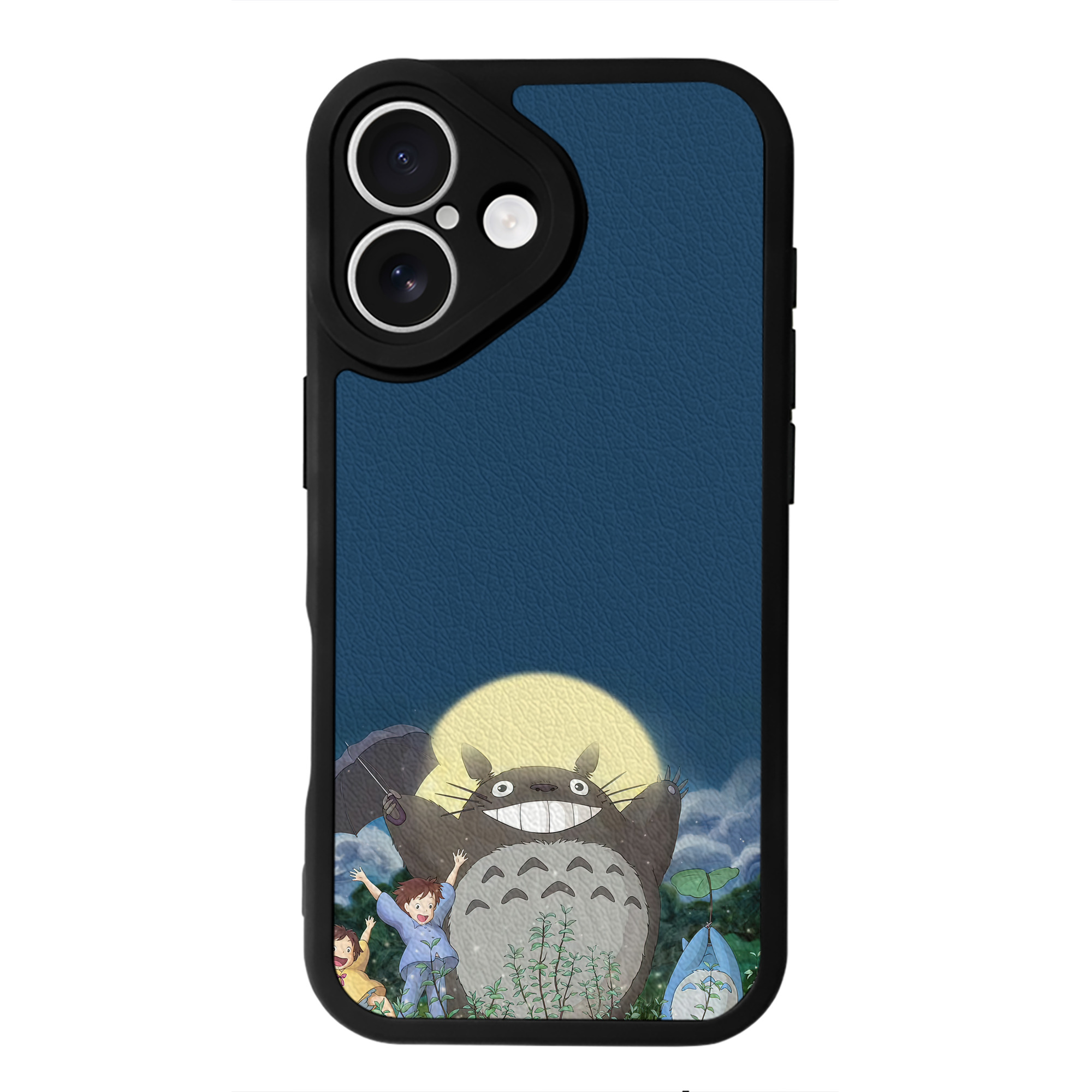 となりのトトロ 草壁メイ 草壁サツキ My Neighbor Totoro Satsuki Kusakabe Mei Kusakabe 【iPhone 16シリーズ対応】シリコンスマホケース（レザー調） 材質：シリコン